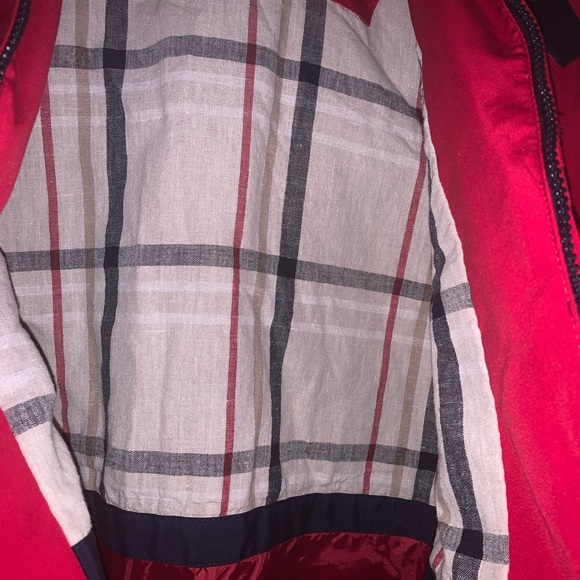 1 Madison Red Lined Coat with Lined Hood, Size Med - Picture 3 of 5